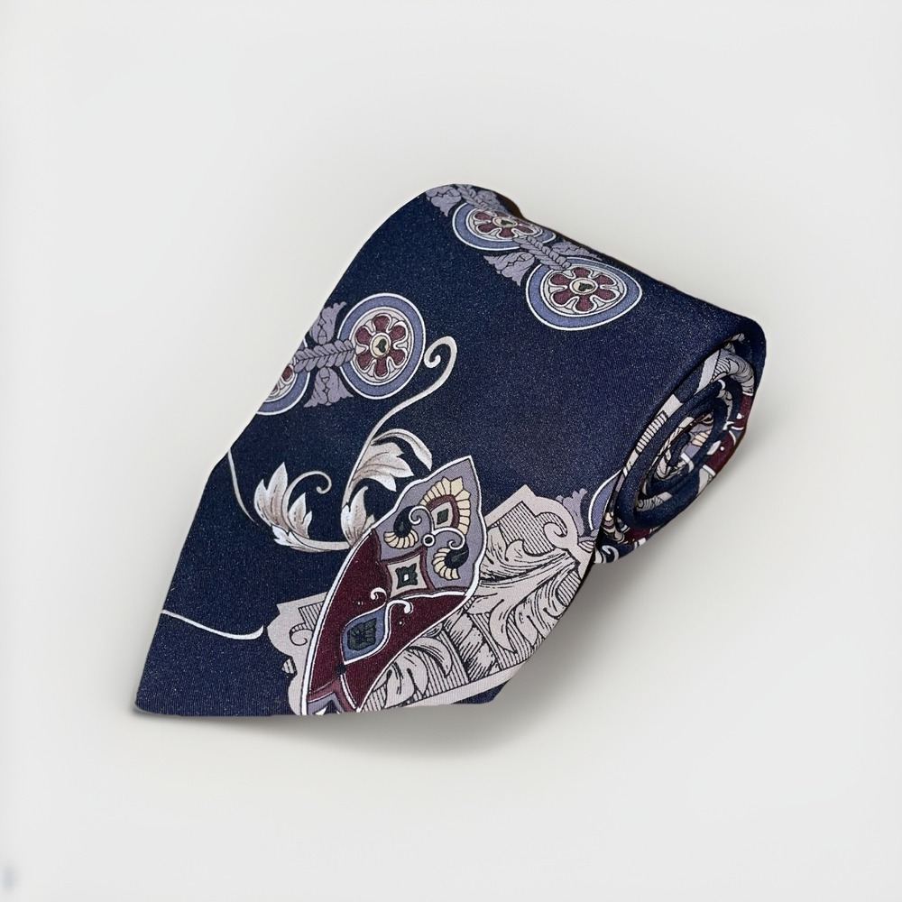 Towncraft Men's Tie Necktie Abstract Print Vintage 90s‎ Polyester Usa Made